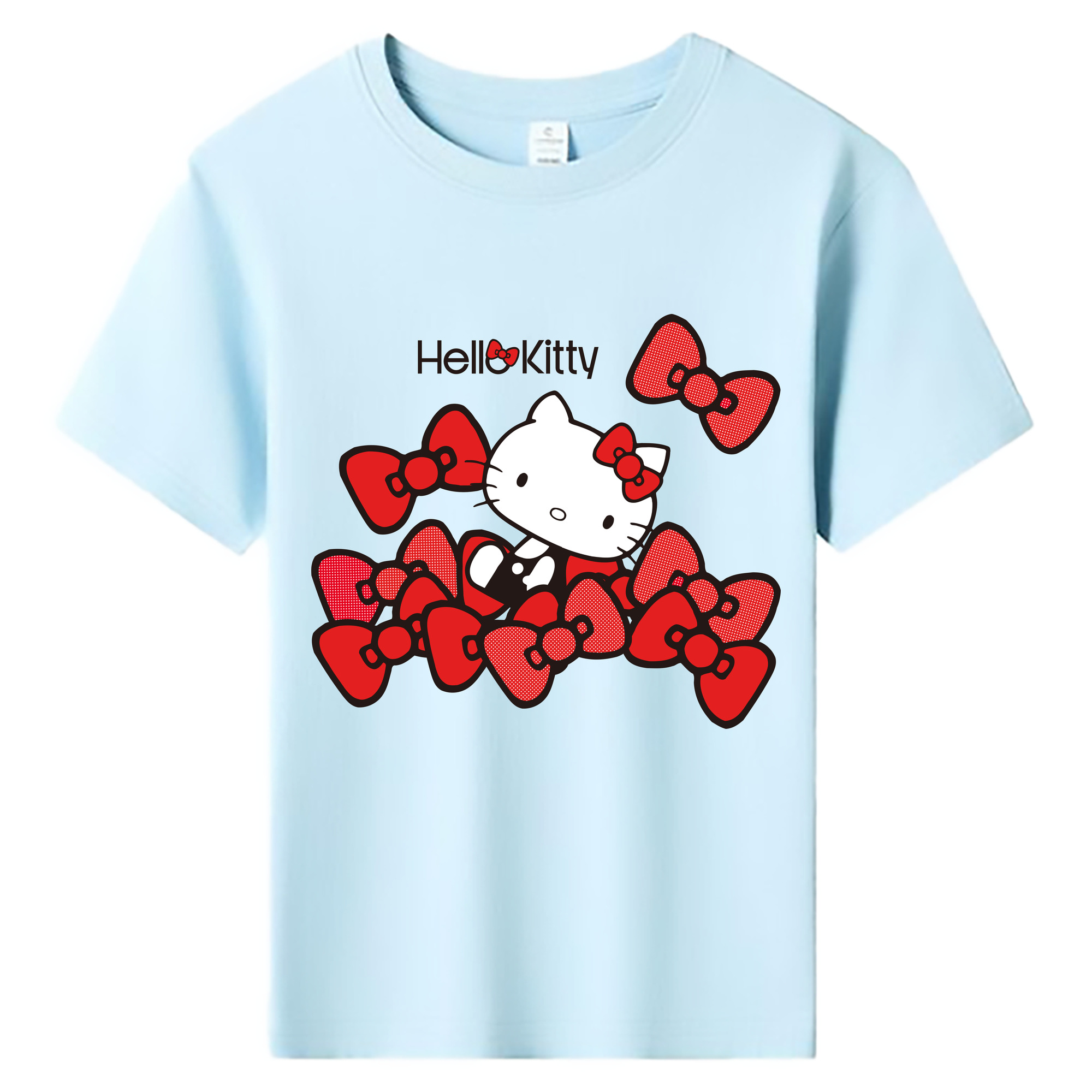 （画像用） Hello Kitty ハローキティ 綿100％キッズTシャツ（フロントプリント）